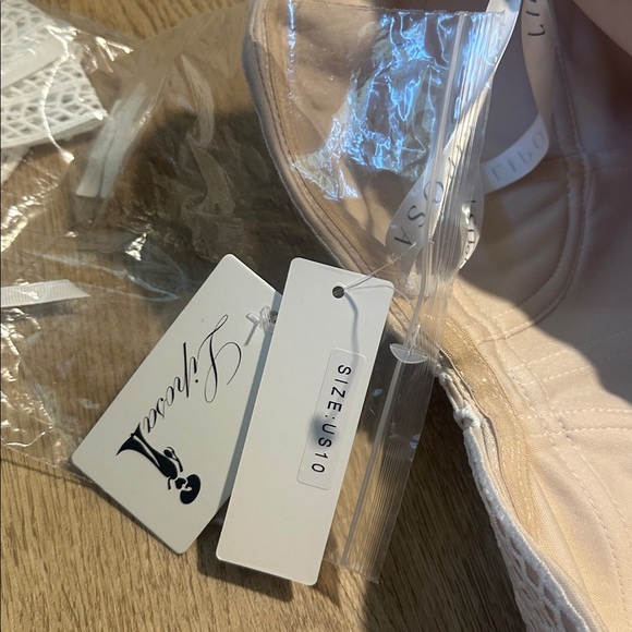 LIPOSA Bohemian Wedding Dress Sweetheart Mermaid Lace Bridal Gown, NWT Size 10 - Picture 8 of 8